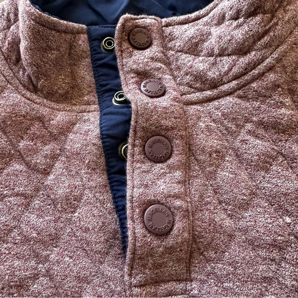 Magellan Outdoors Purple Quilted 1/4 Button Pullover Size S - Picture 5 of 16